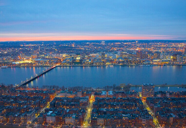 Scenic view of Cambridge, MA