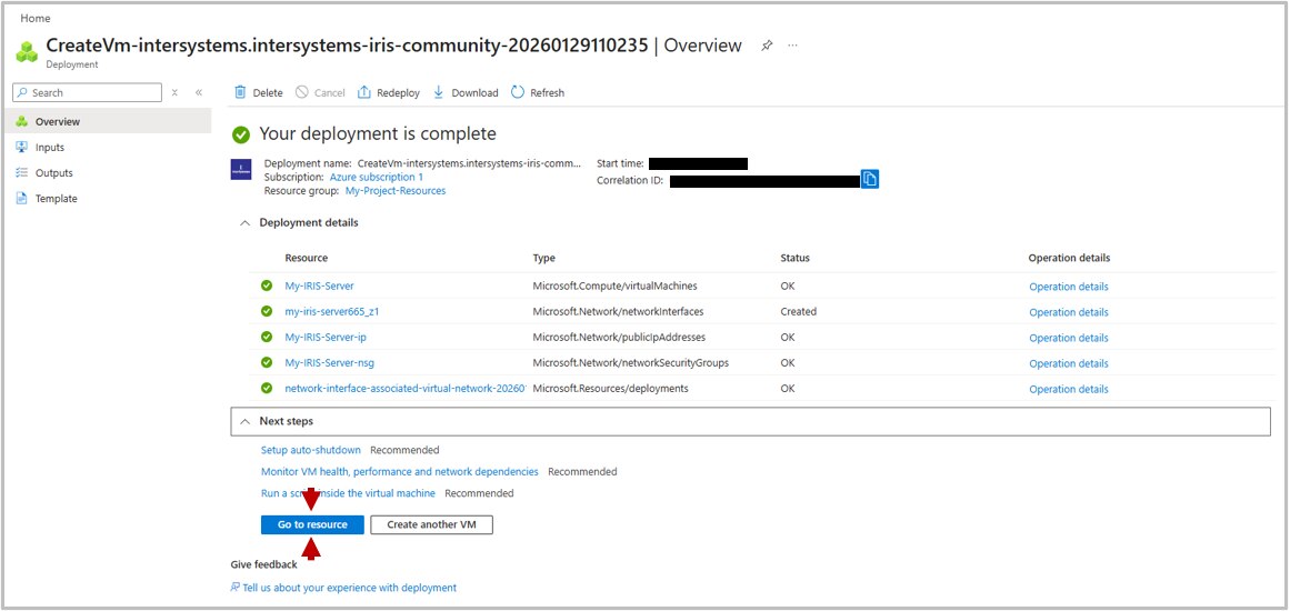 Screenshot of Azure deployment complete page