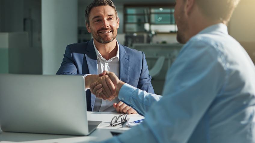 men shaking hands