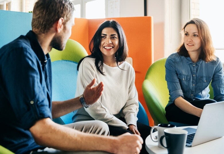 business parters having a friendly discussion