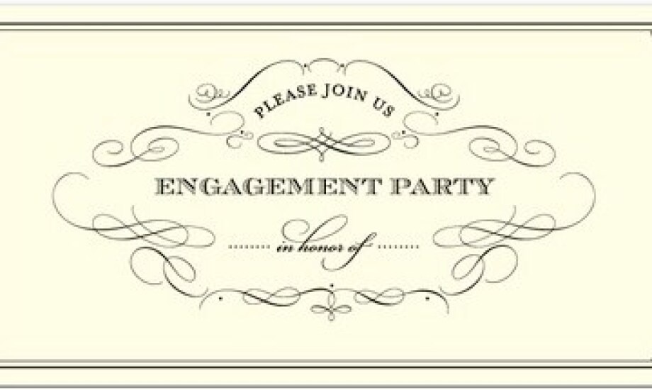 engagement invitation in calligraphy