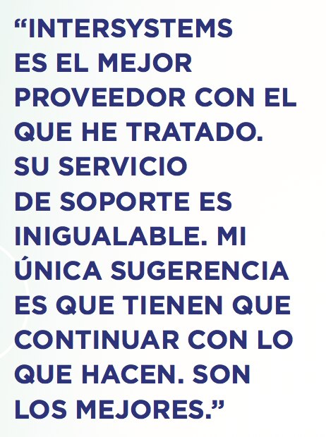 Screenshot of quote related to InterSystems global presence