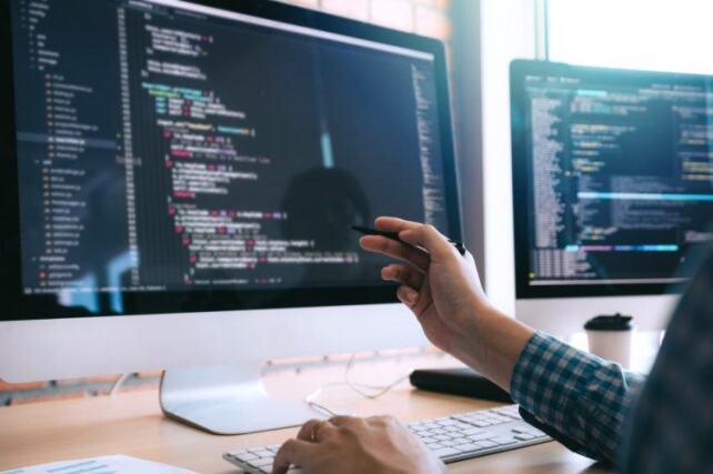 Computer monitor with code