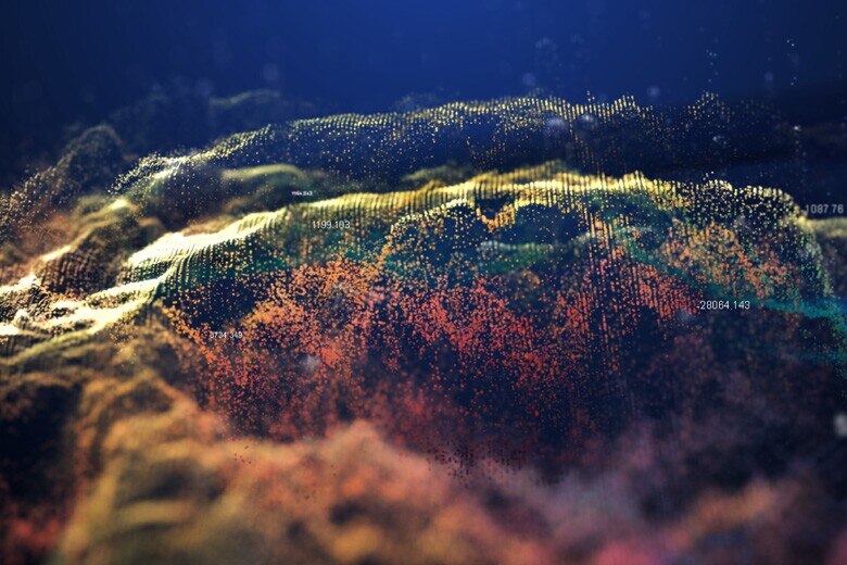 colorful points of light representing smart data fabric