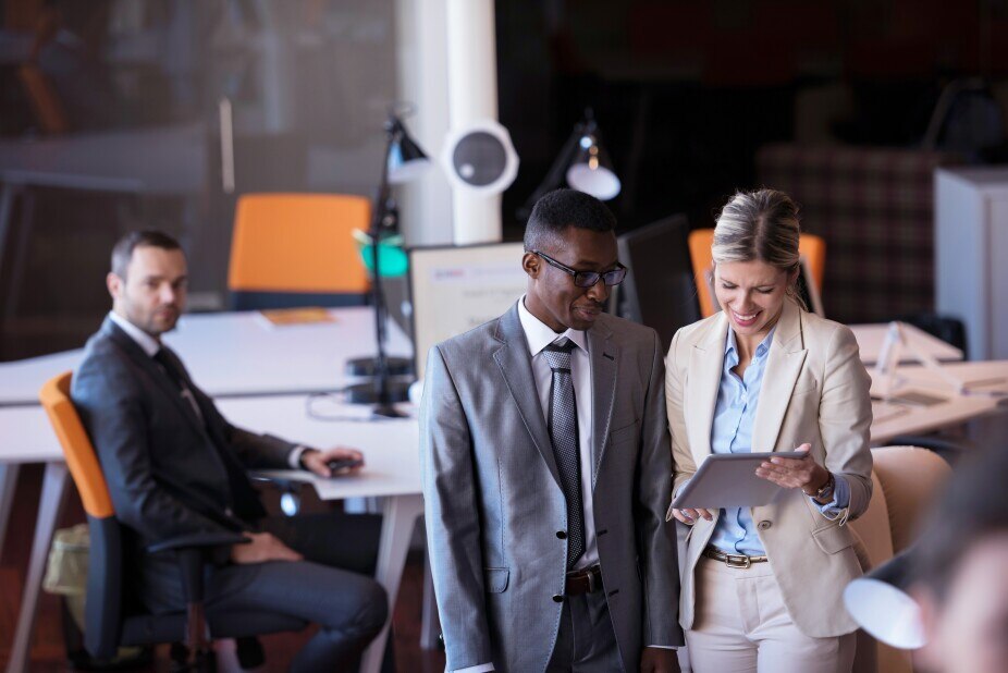 Group of Young Business People Meeting In Modern Work Space