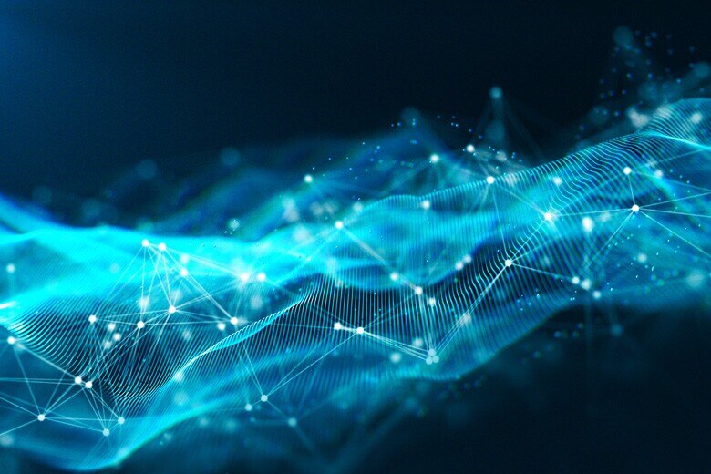 abstract image of data points in a data cloud