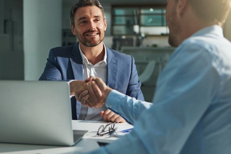 men shaking hands