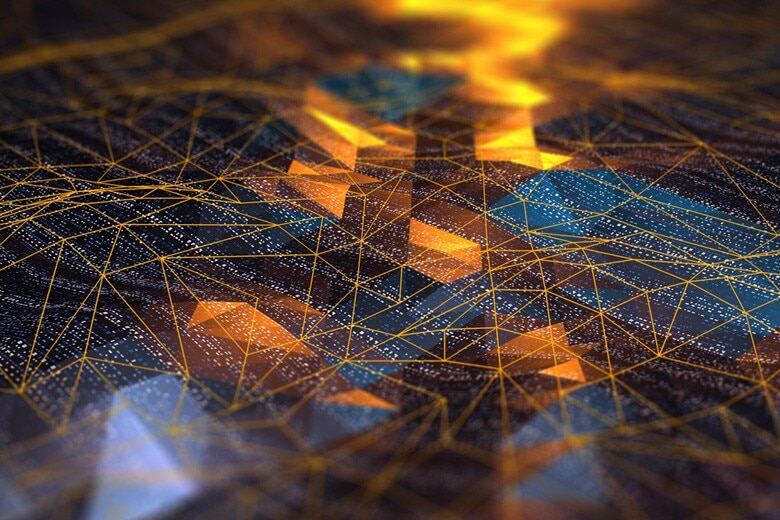 Abstract Digital network communication digital concept