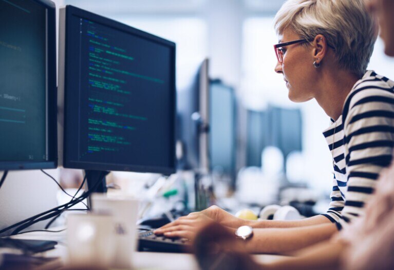developer working