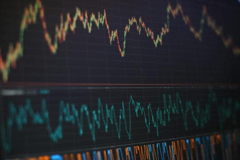 several line graphs on a screen