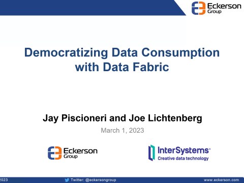 Democratizing Data Consumption Data Fabric Eckerson Webinar thumb