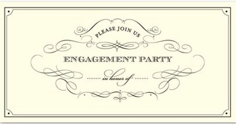 engagement invitation in calligraphy