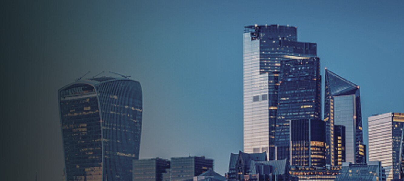 London financial district skyline