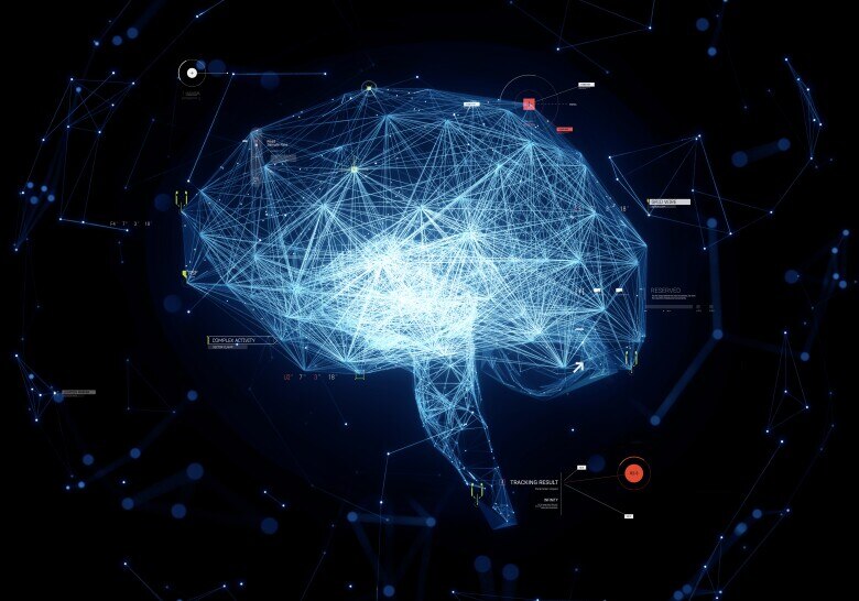 abstract brain data image