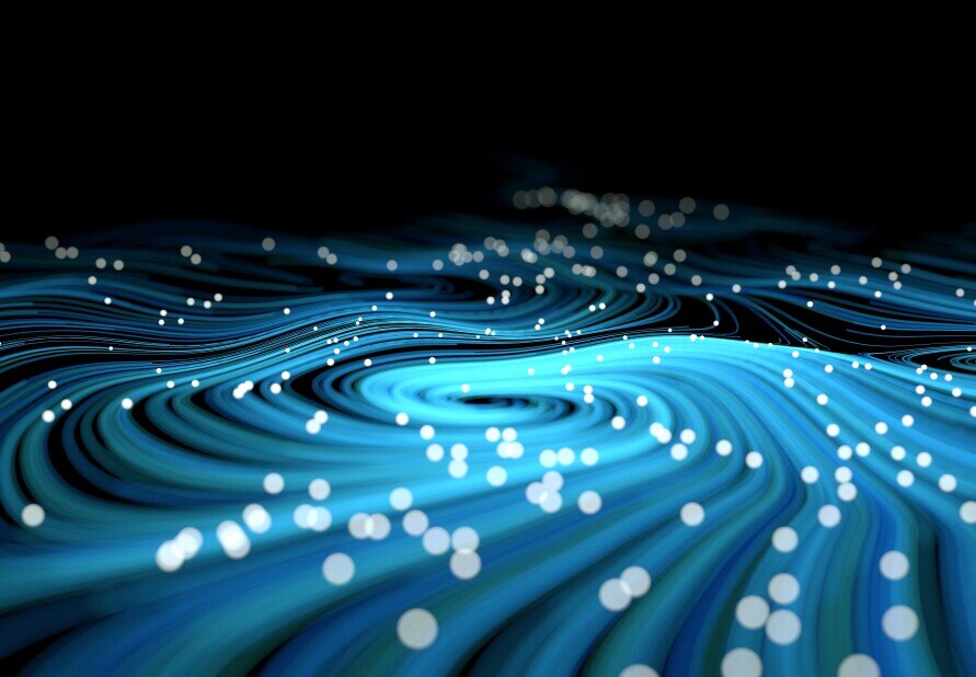 abstract image of swirling blue light