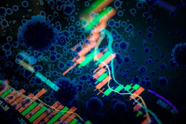 abstract data displayed on a screen