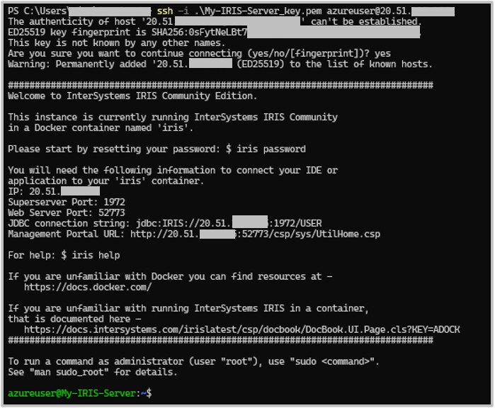 Screenshot showing a user connecting to the Virtual machine via SSH