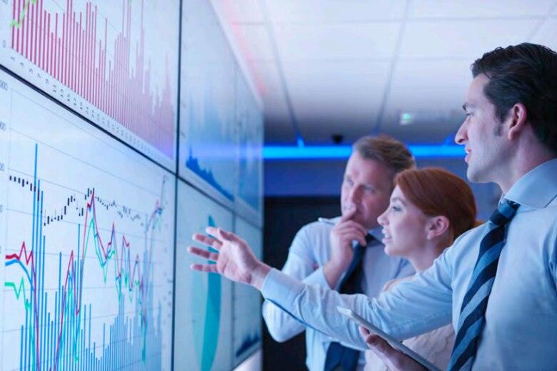 Image displaying  practitioners analyzing on-time-in-full trends.