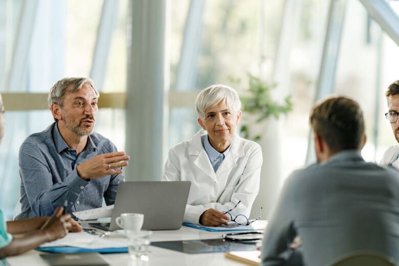 Doctors in business meeting