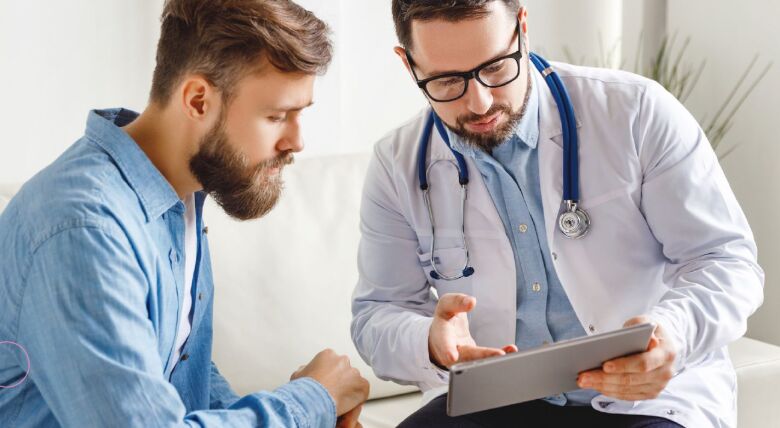 Doctor and Patient with ipad