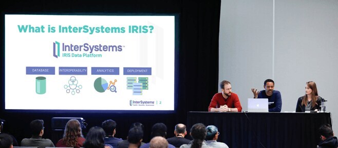 panelists at presentation during conference - What is InterSystems IRIS?
