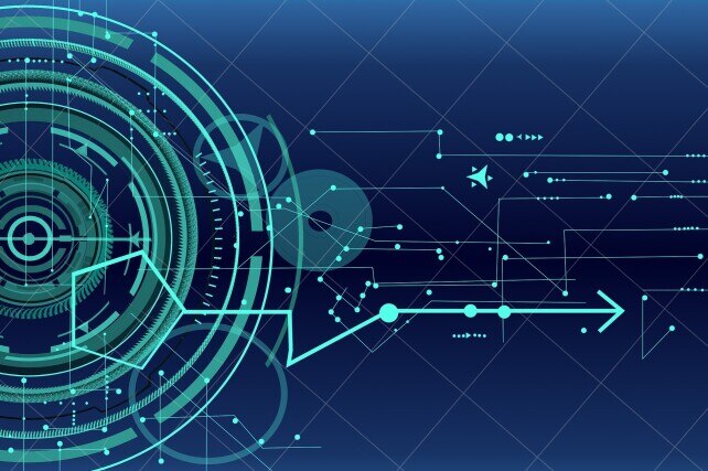 abstract geometric and mechanical shapes