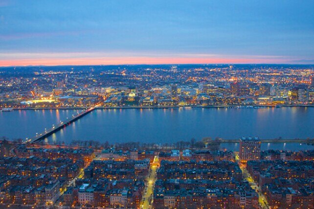 Scenic view of Cambridge, MA