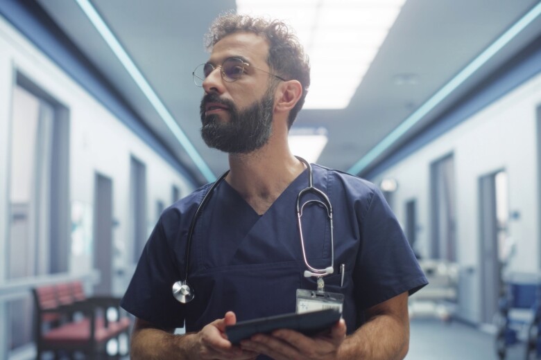 Doctor in hallway