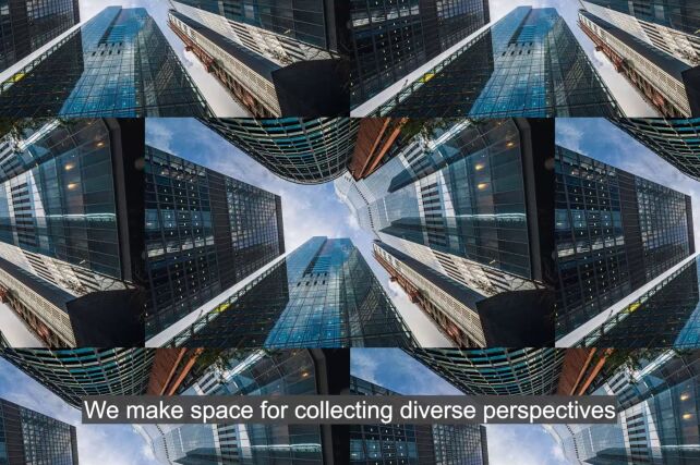 Looking up at skyscrapers