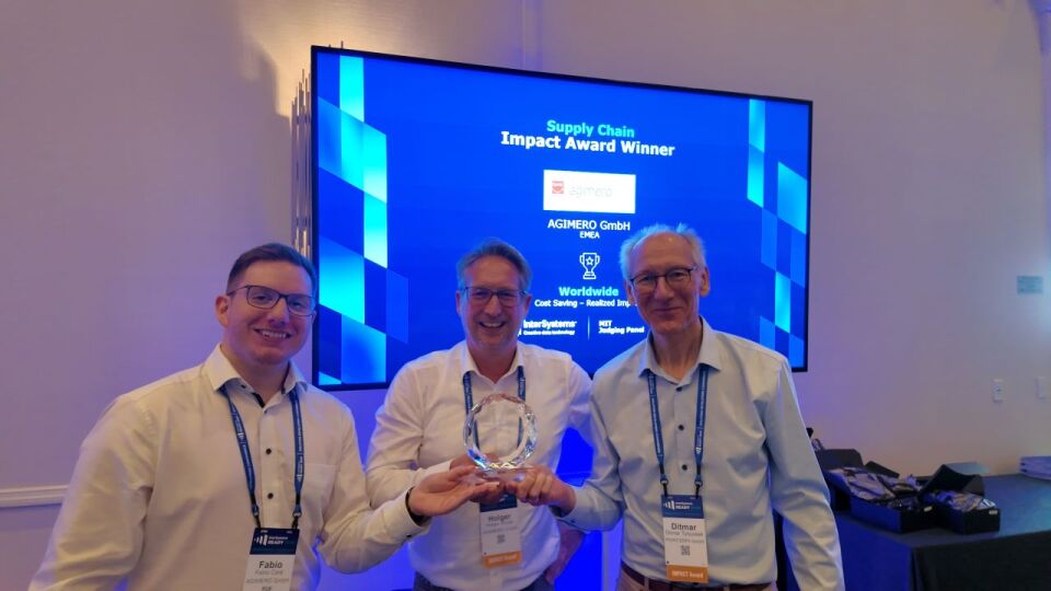 Von MIT-Jury ausgewähöt: Agimero mit InterSystems Impact Award ausgezeichnet