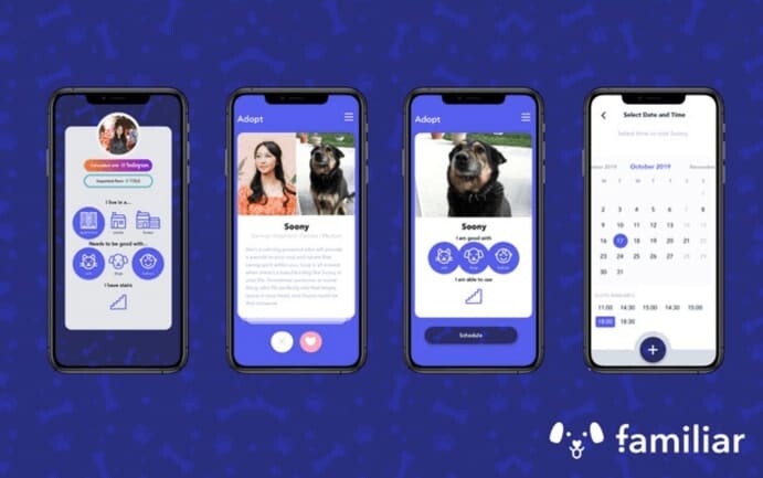 mobile phone screen shots of familiar app UI