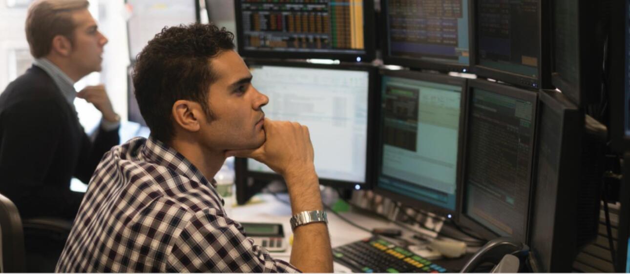developer reviewing information on the computer