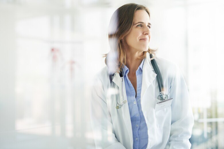 Smiling female doctor