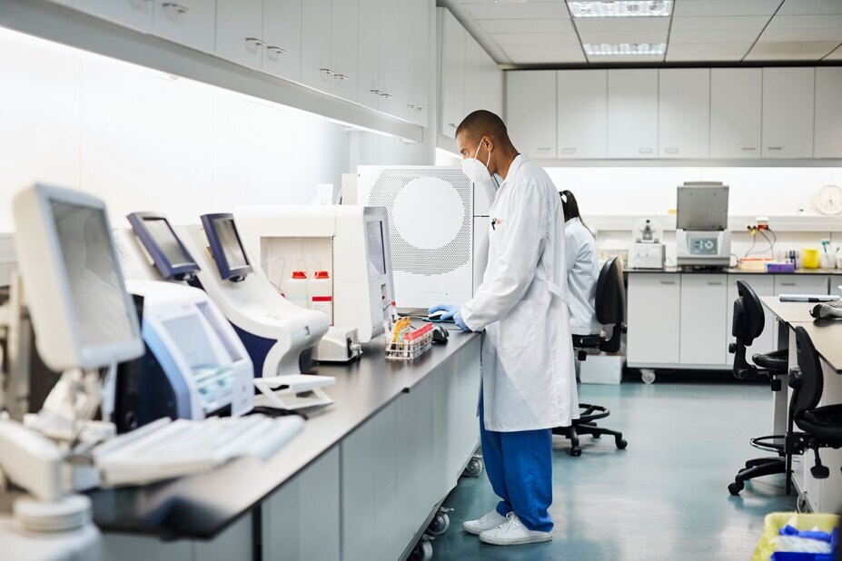 Doctor doing research in lab