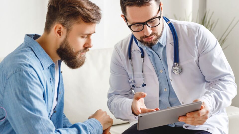 Doctor and Patient with ipad