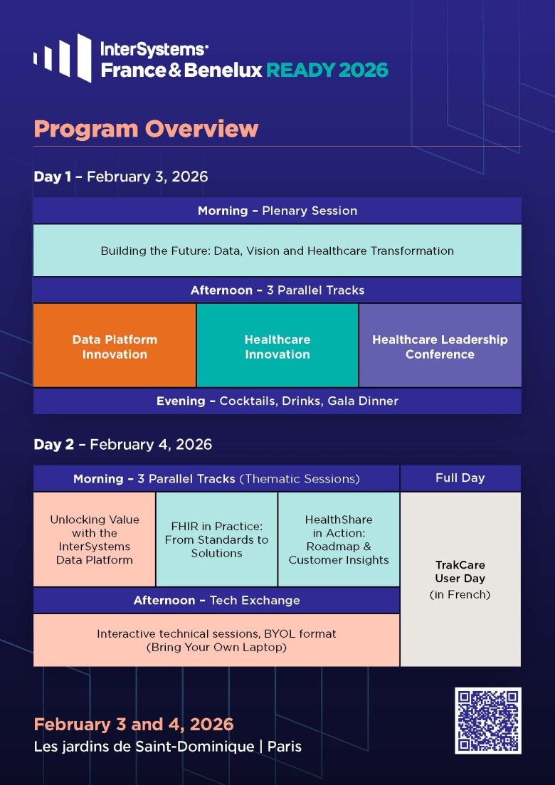 InterSystems France & Benelux READY 2026 Agenda