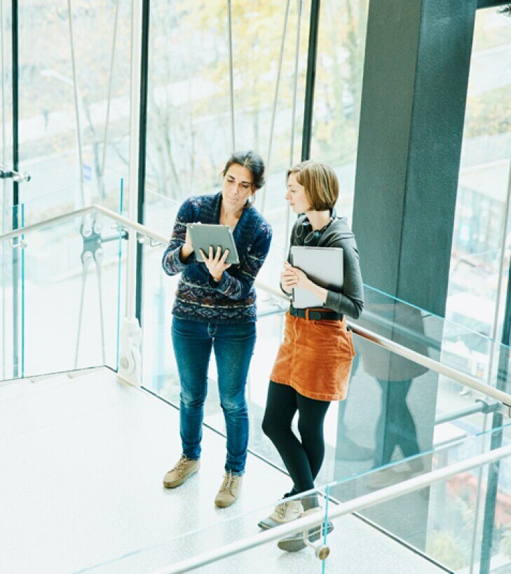 women working together in office setting