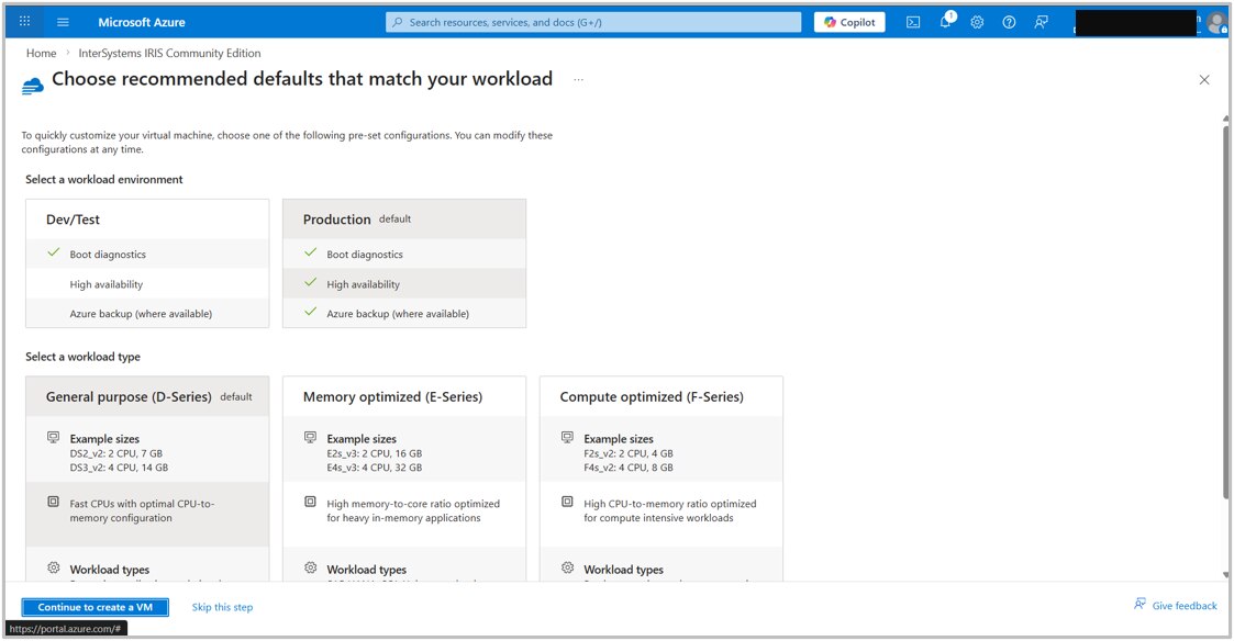 Screenshot showing the default configuration selection