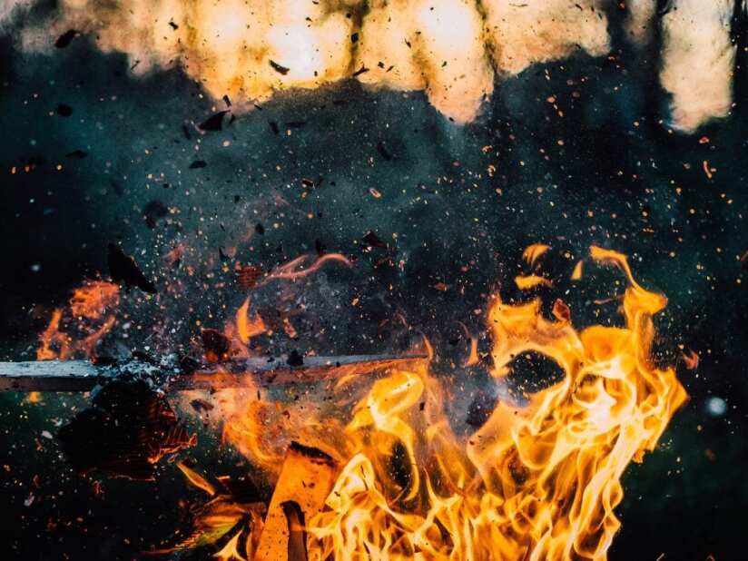 wood explosion fire hot image