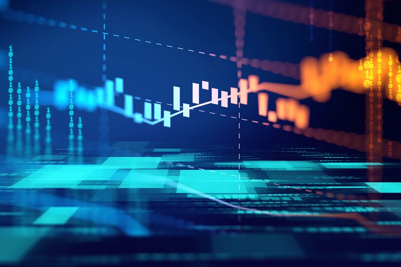 abstract view of financial data