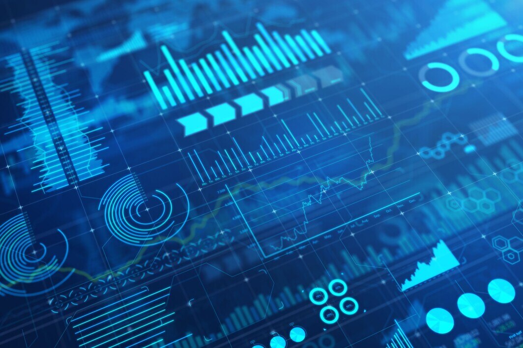 Business data infographic background