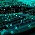 wavy pattern of green light