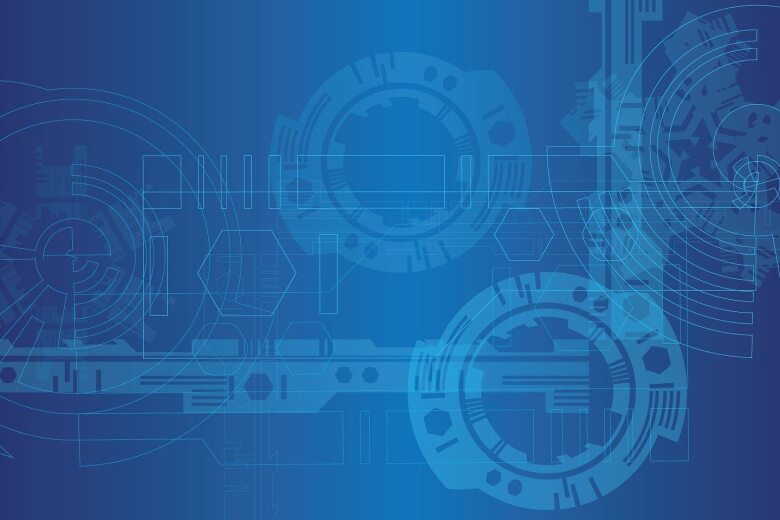 abstract illustration of mechanical geometric shapes