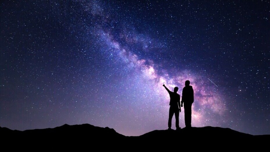 looking into space