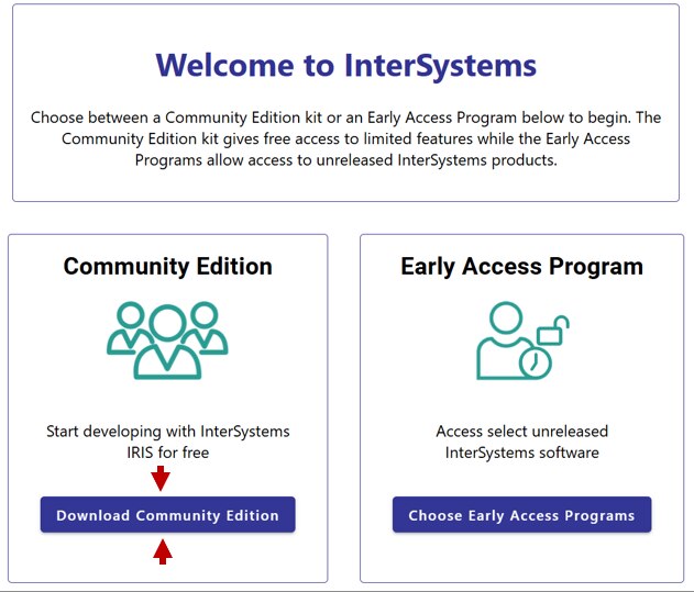 intersystems evaluation welcome page