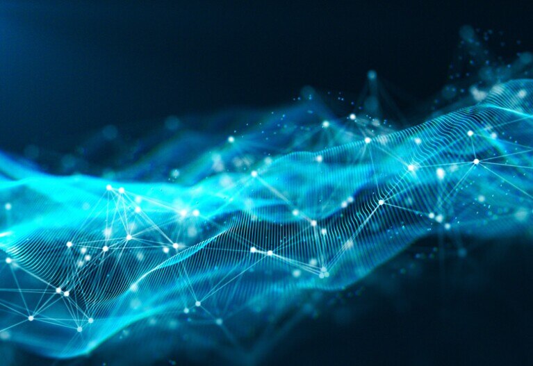 abstract image of data points in a data cloud