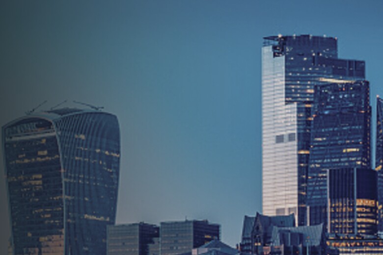 London financial district skyline