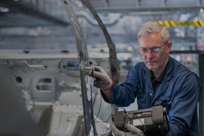 automotive manufacturing line worker