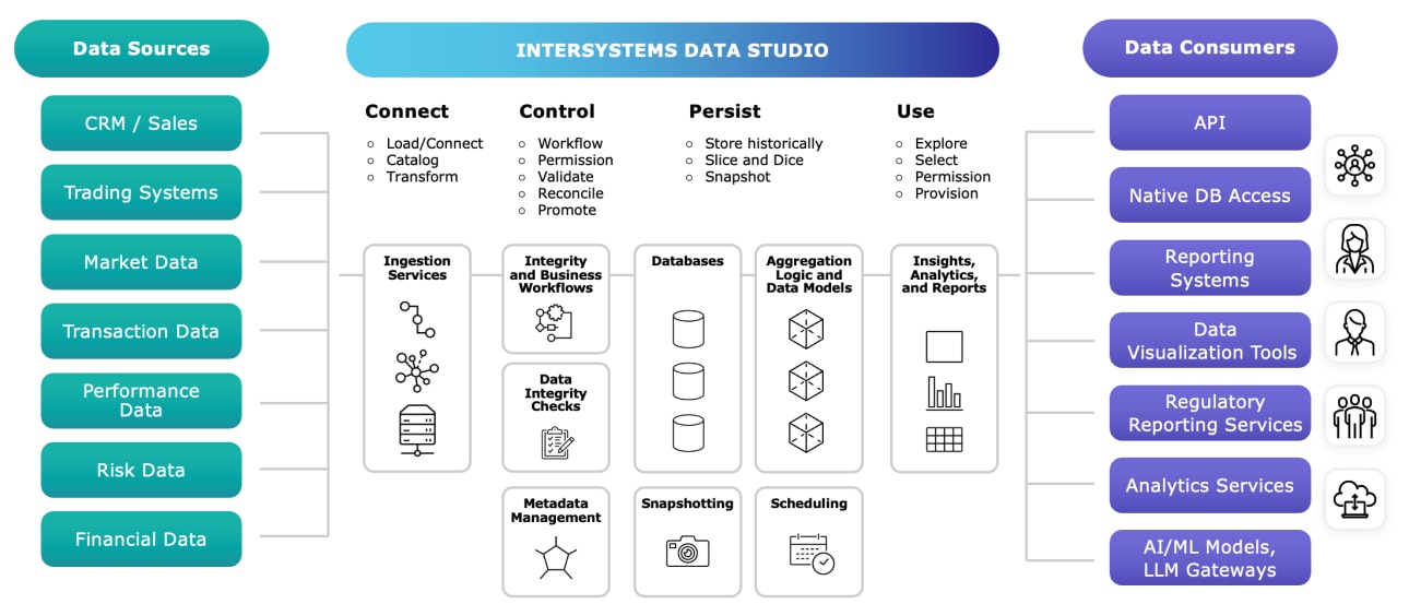 InterSystems Data Studio work flow diagram