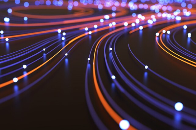 abstract image with colorful streaks of light